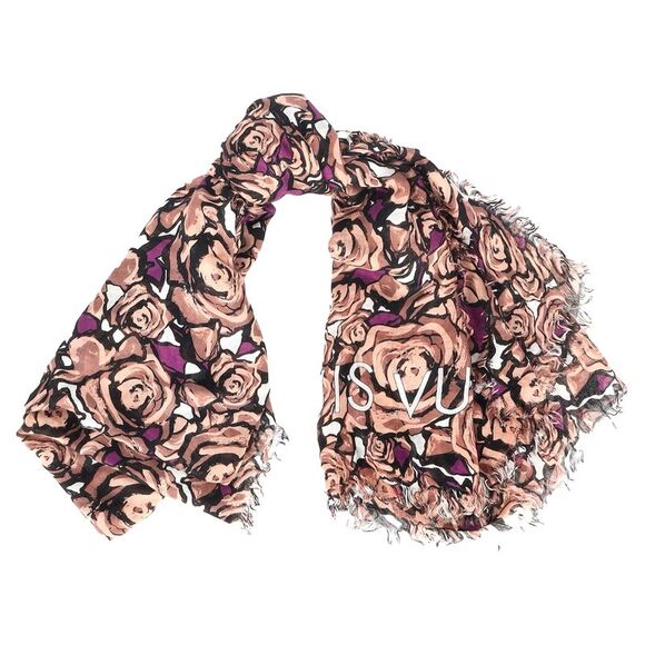 Louis Vuitton Floral Scarf in Multicolor Silk - Picture 2 of 6